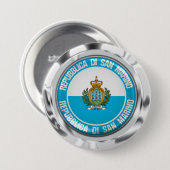 Runde Emblem San Marino Button (Vorne & Hinten)