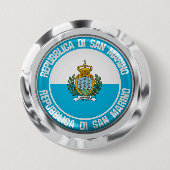 Runde Emblem San Marino Button (Vorderseite)