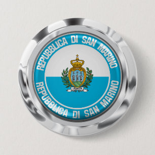 Runde Emblem San Marino Button