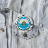 Runde Emblem San Marino Button (Beispiel)