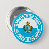 Runde Emblem San Marino Button (Vorne & Hinten)