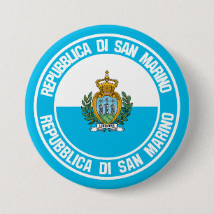Runde Emblem San Marino Button