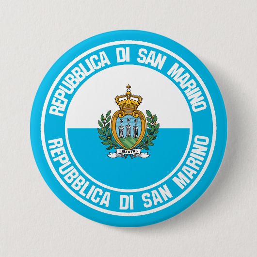 Runde Emblem San Marino Button (Vorderseite)