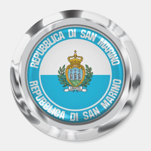 Runde Emblem San Marino Magnet (Vorne)