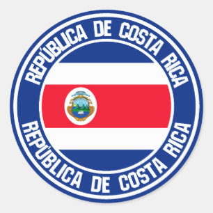 Runde Embleme aus Costa Rica Runder Aufkleber