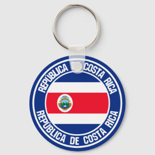 Runde Embleme aus Costa Rica Schlüsselanhänger