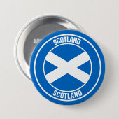 Runde Embleme in Schottland Button (Vorne & Hinten)