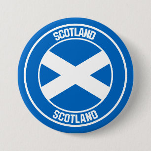 Runde Embleme in Schottland Button