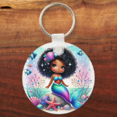 Runde Esme Mermazing Mermaid Schlüsselanhänger (Vorderseite)