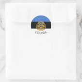 Runde Estland Sticker! Runder Aufkleber (Tasche)