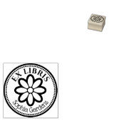 Runde Ex Libris - 6 Blume Gummi Briefmarke Gummistempel (Stempel)