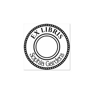 Runde Ex Libris Dekorative Kante Gummistempel