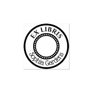 Runde Ex Libris dekorativer innerer Kreis Gummistempel
