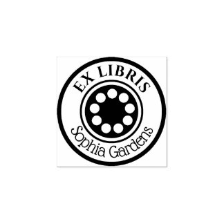 Runde Ex Libris Gummistempel