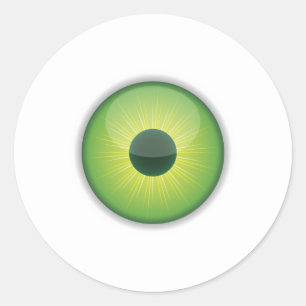 Runde Eyeball-Sticker für Handwerker oder Hallowee Runder Aufkleber