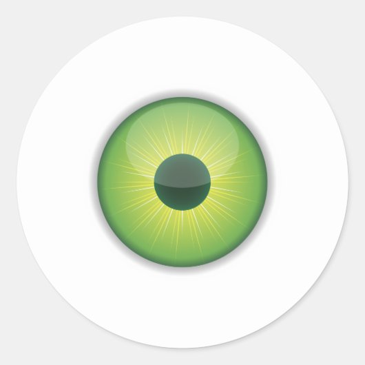 Runde Eyeball-Sticker für Handwerker oder Hallowee Runder Aufkleber (Vorderseite)
