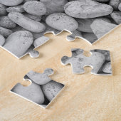 Runde Felsen-Schwarzweiss-Foto-Puzzlespiel Puzzle (Seite)