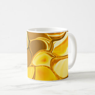 Runde Formen in goldener Farbe, glänzend sehr gold Kaffeetasse