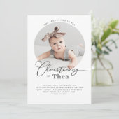 Runde Foto - Einladung (Stehend Vorderseite)