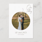 Runde Foto Save the Date Minimalistischer Umschlie Begleitkarte (Vorderseite)