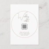 Runde Foto Save the Date Minimalistischer Umschlie Begleitkarte (Rückseite)