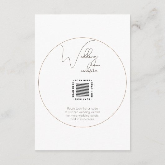 Runde Foto Save the Date Minimalistischer Umschlie Begleitkarte (Rückseite)