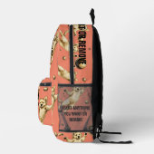 Runde Foto- und Texthunde im Weltraum Bedruckter Rucksack (Rechts)