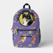 Runde Foto- und Textkatzen mit Garn Bedruckter Rucksack (Vorderseite)