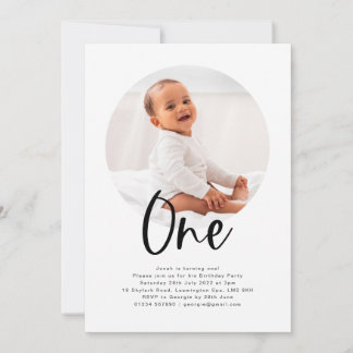 Runde Fotos Einladung zum Geburtstag