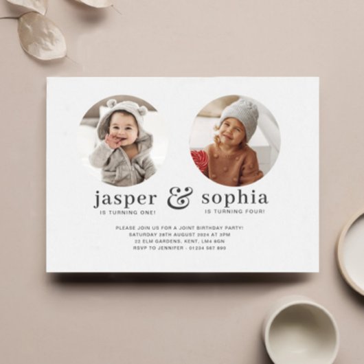 Runde Fotos Gemeinsame Einladung zum Geburtstag