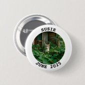 Runde Fotos mit weißem und schwarzem Namen Button (Vorne & Hinten)