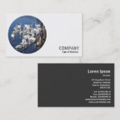 Runde Fotos - Schwäne Visitenkarte (Vorne/Hinten)