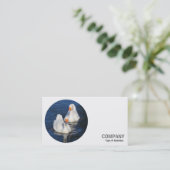 Runde Fotos - Zwei Gänse aus Emden Visitenkarte (Stehend Vorderseite)