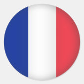 Runde Frankreich Runder Aufkleber (Vorderseite)