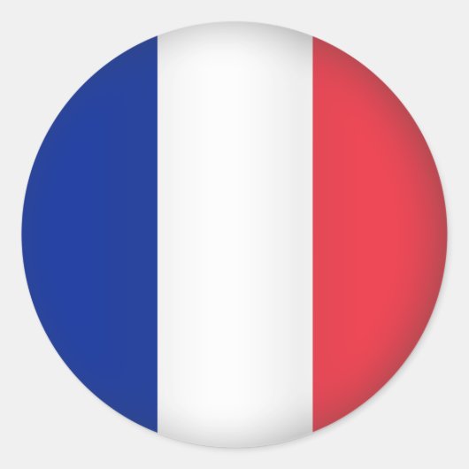 Runde Frankreich Runder Aufkleber (Vorderseite)