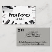 Runde Friseursalon-Visitenkarte Visitenkarte (Vorne/Hinten)