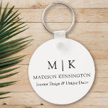 Runde für Monogram oder Add-Logos Schlüsselanhänger<br><div class="desc">Moderner Minimalistischer Schlüsselanhänger. Schwarz & Weiß oder wählen Sie Ihre eigenen Farben. Ideal für Kleinunternehmen,  Firmenmarken,  Selbstständige,  Messen oder Events u.v.m. Einfach mit Ihren Monogramm-Initialen,  Firmennamen und Informationen,  Jobtitel,  Slogan oder sogar mit Ihrem Logo oder persönlichem Markendesign personalisieren.</div>
