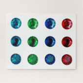 Runde Gemstone Ruby Sapphire Smarald Topaz Puzzle (Horizontal)