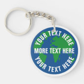 Runde gerettet Planeten Erde benutzerdefinierter W Schlüsselanhänger (Vorderseite)