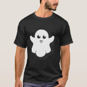 Runde Ghost Niedlich Ghost Halloween Spooky Jahres T-Shirt (Vorderseite)