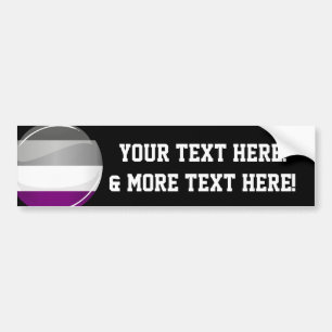 Runde glatte asexuale Stolz-Flagge Autoaufkleber
