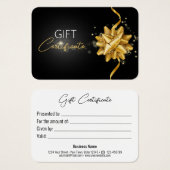 Runde Gold Bow Klasse Luminous Elegantes schwarzes (Vorne & Hinten)