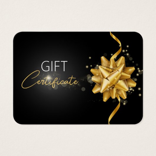 Runde Gold Bow Klasse Luminous Elegantes schwarzes (Vorderseite)