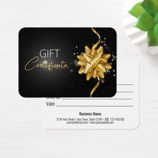 Runde Gold Bow Klasse Luminous Elegantes schwarzes (Schreibtisch)