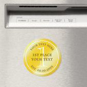 Runde Goldmedaille erster Kühlschrankmagnet (In Situ (Geschirrspüler))