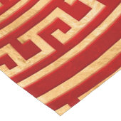 Runde griechische Ornamente - Gold auf Rot Kurzer Tischläufer (Ecke)