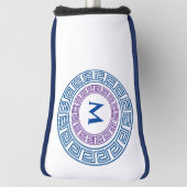 Runde griechischer Schlüssel für benutzerdefiniert Golf Headcover (Rotieren 90)