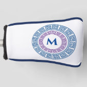 Runde griechischer Schlüssel für benutzerdefiniert Golf Headcover (Vorderseite)