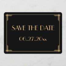 Runde große Gatsby Art Deco Hochzeit retten Datum
