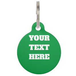 Runde grüne Haustiermarke
